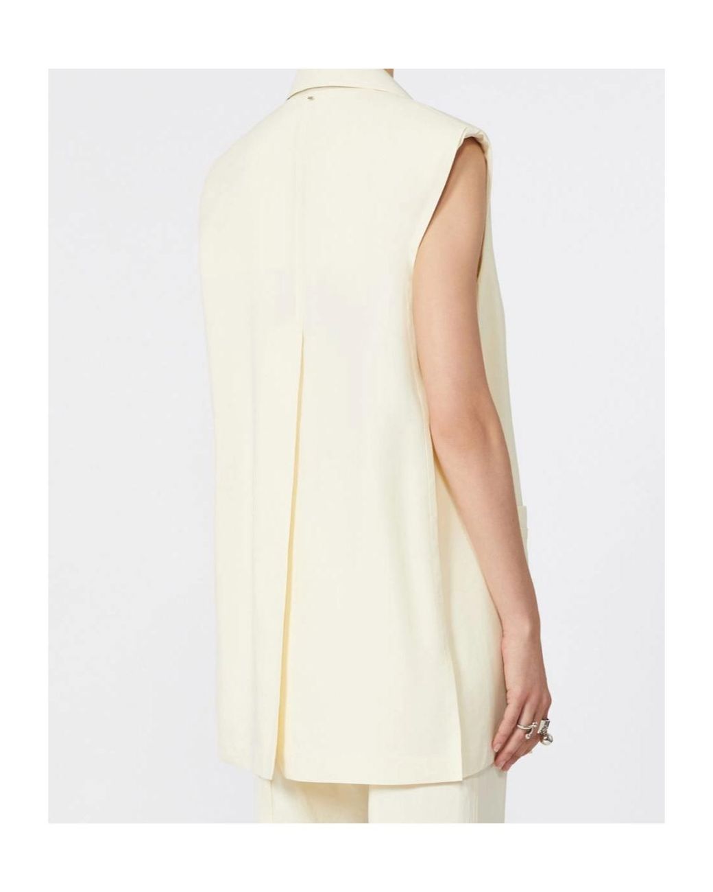 Sportmax White Spxmaggio Oversized Gilet