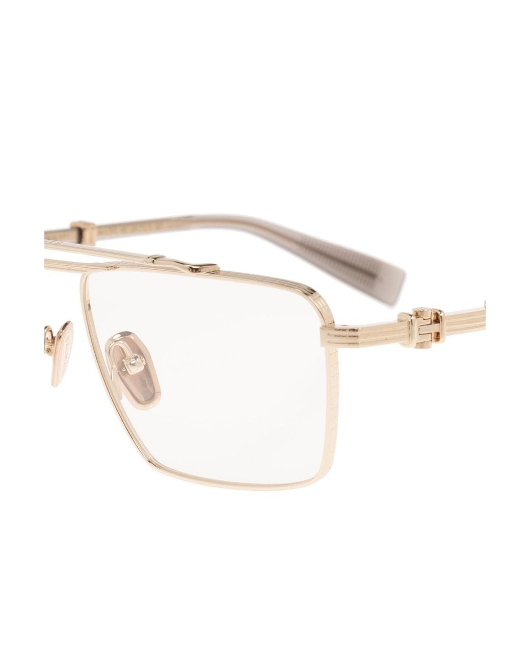 Balmain White Eyewear Brigade Vi Optical Glasses for men