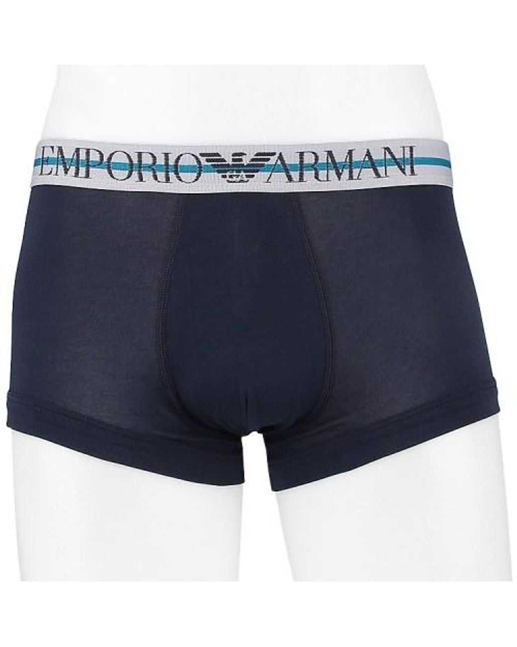 Emporio Armani Blue Logo Boxer Briefs 3-Pack for men