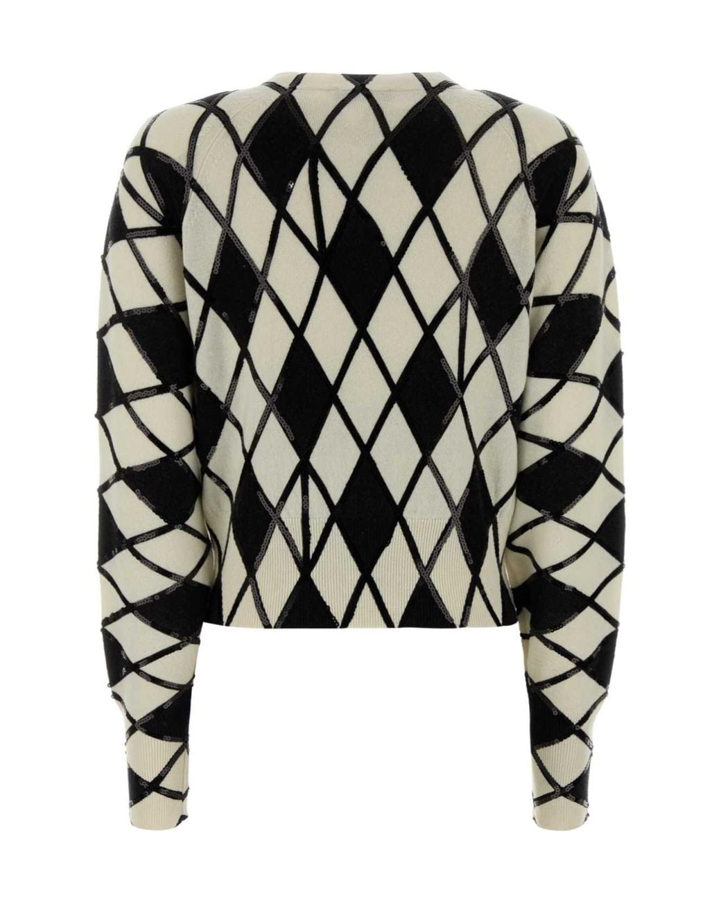 Blumarine Black Embroidered Wool Cashmere Cardigan