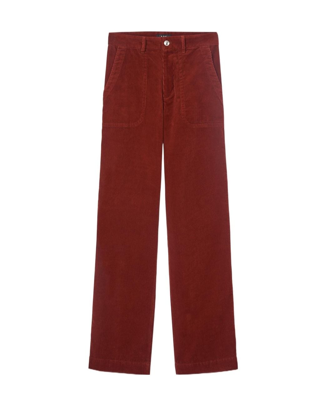 A.P.C. Red Corduroy Straight-Leg Jeans