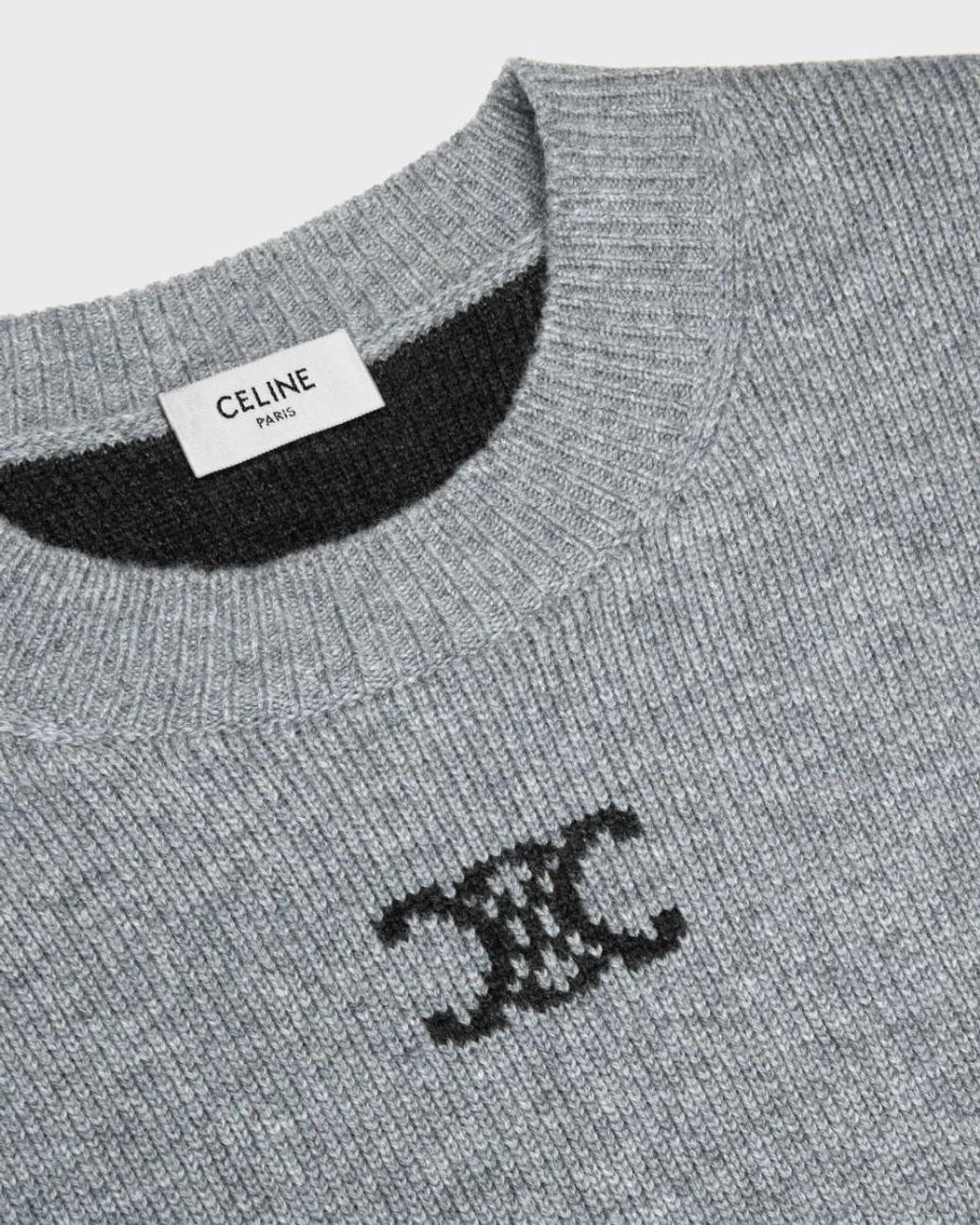 Céline Gray Long-Sleeve Knit Top for men
