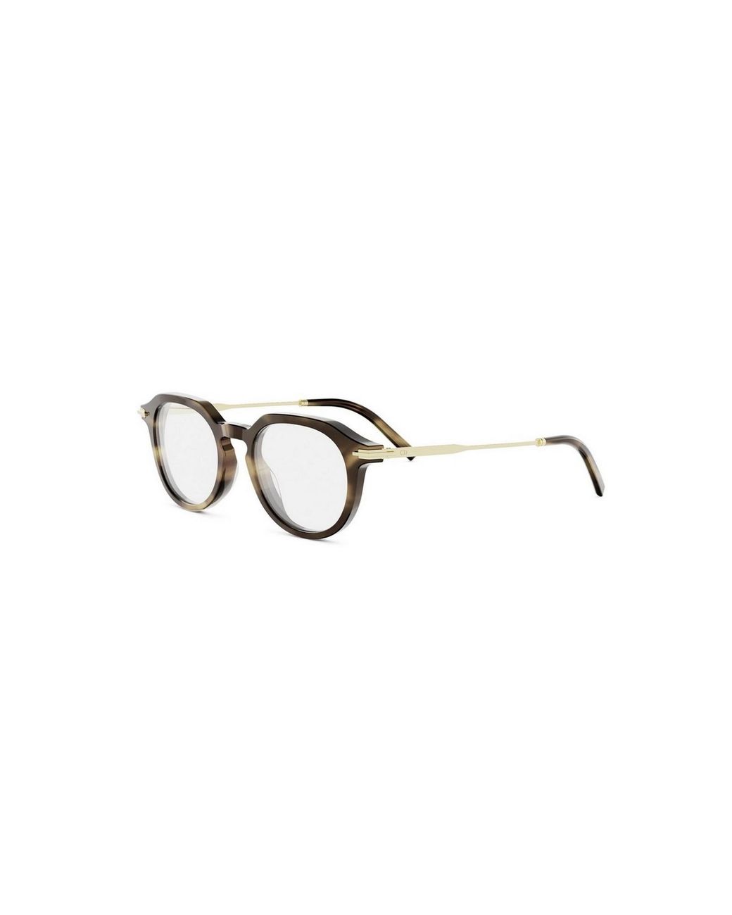 Dior White Eyewear Round Frame Glasses for men