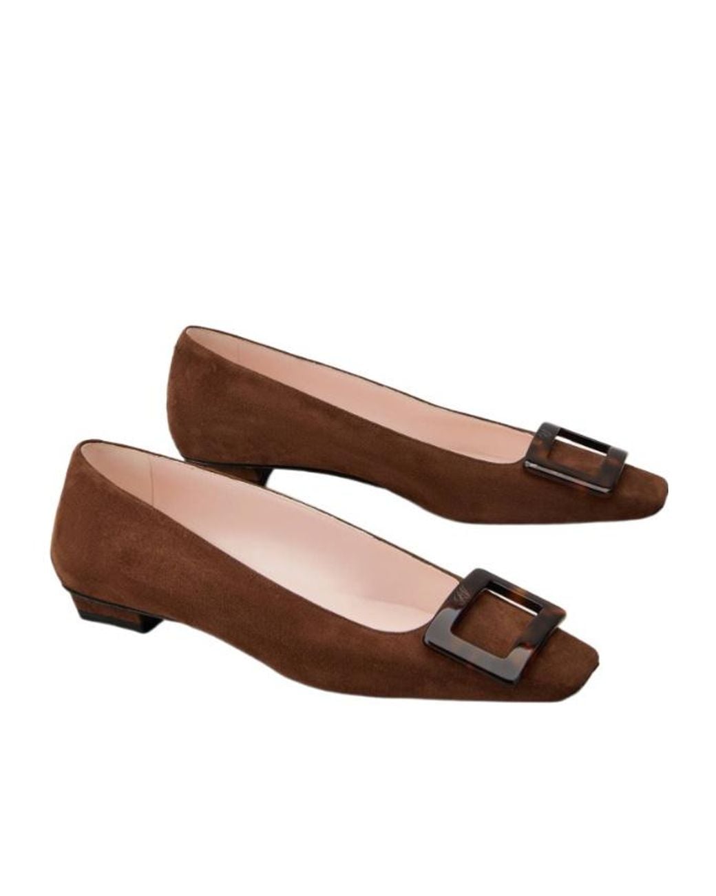 Roger Vivier Brown Belle Vivier Ballerinas