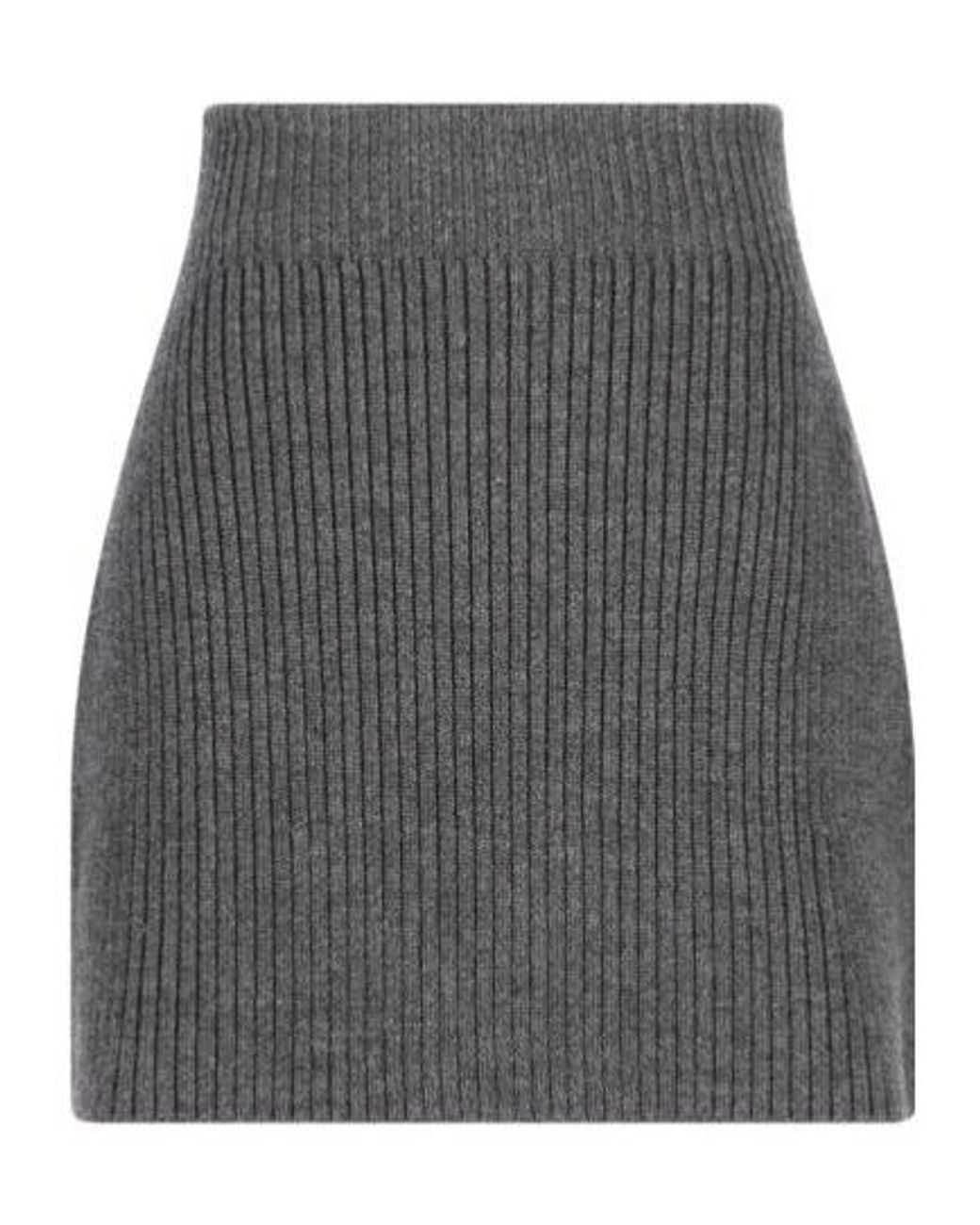 Givenchy Gray Knitted Mini Skirt