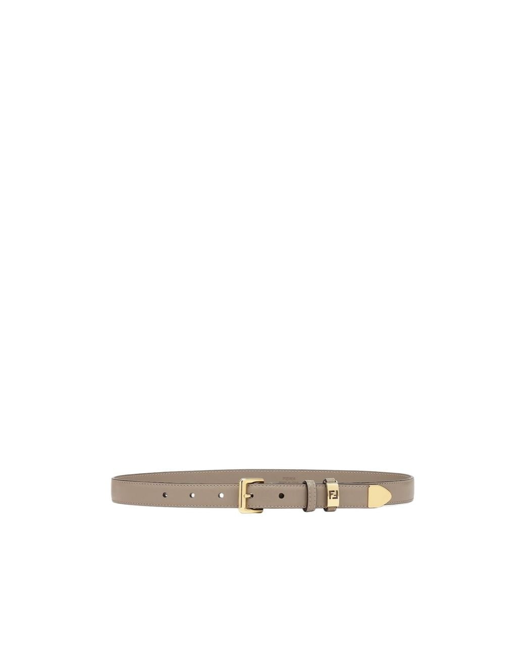 Fendi White Dove Leather Belt