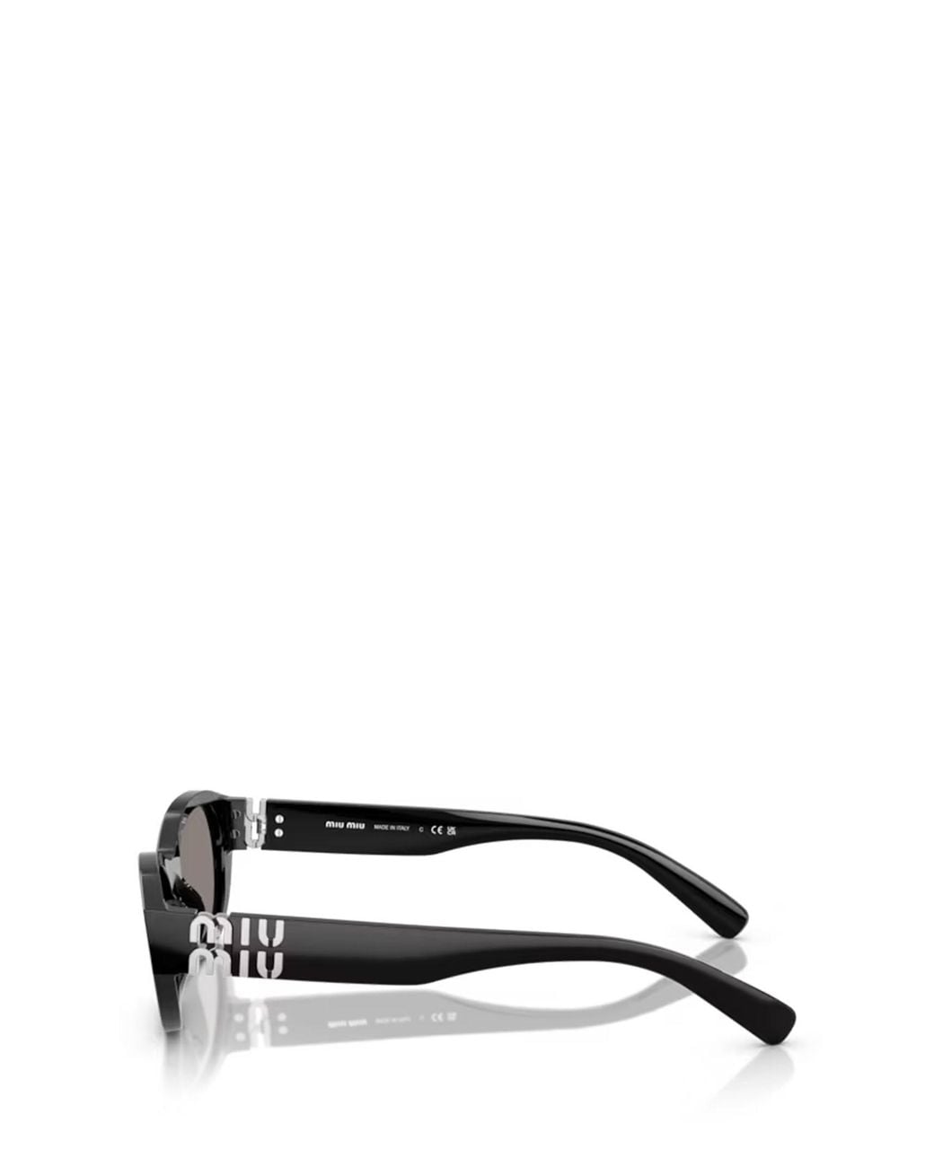 Miu Miu White Eyewear Oval Frame Sunglasses
