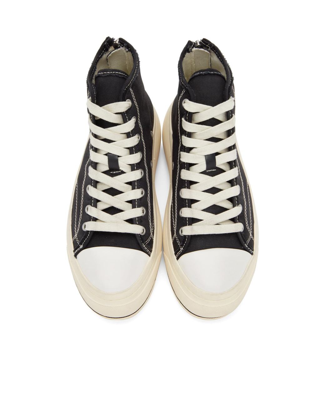 R13 Black Stitching High-Top Leisure Sneakers for men
