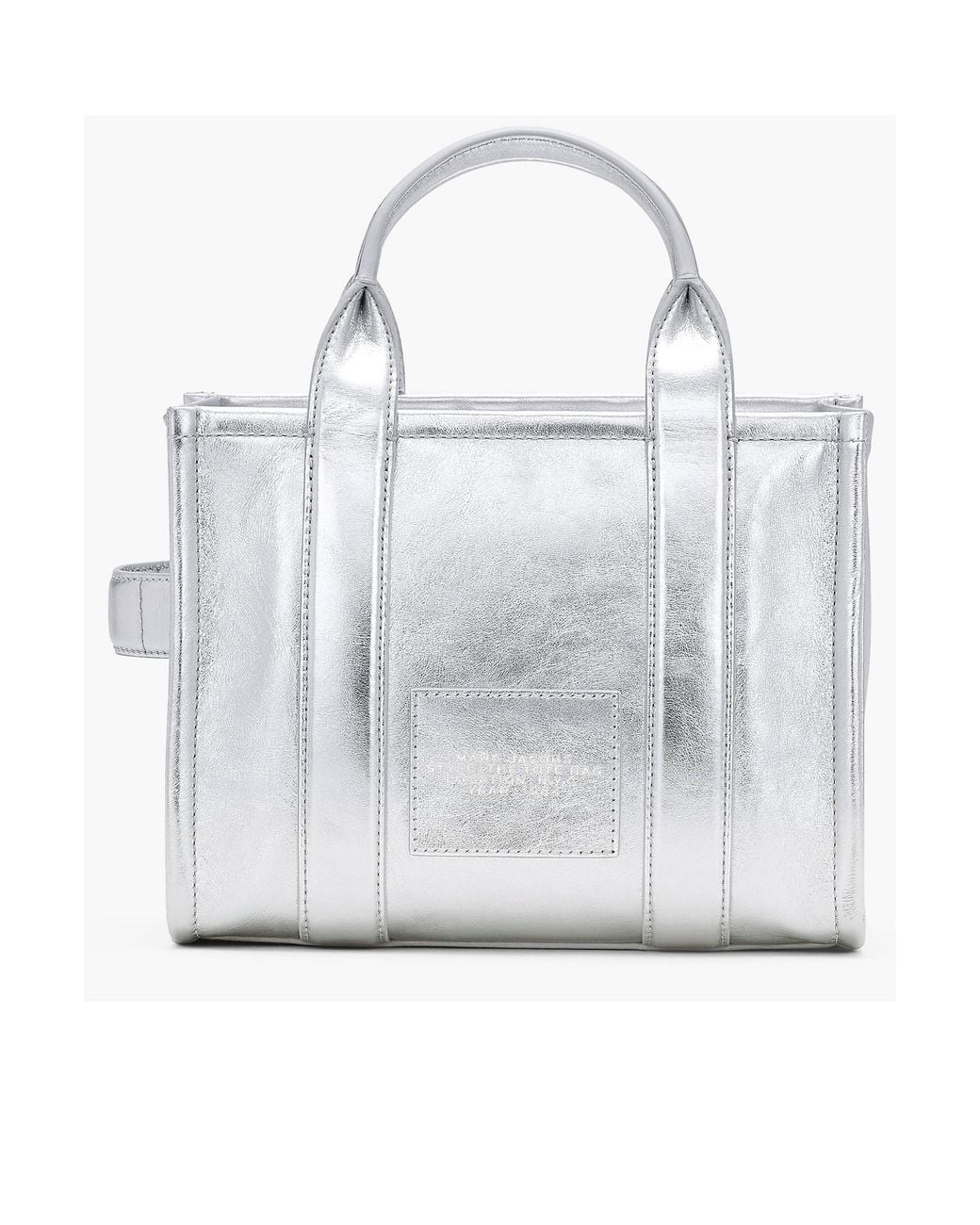 Marc Jacobs Gray The Metallic Small Tote Bag