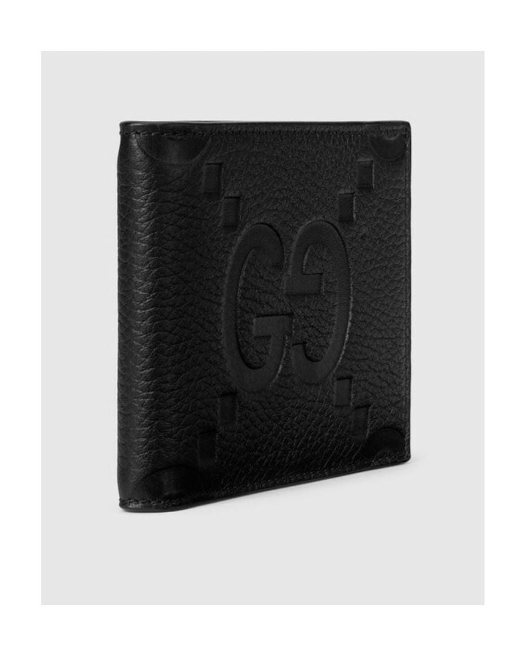 Gucci Black Logo Embossed Bi-Fold Wallet for men