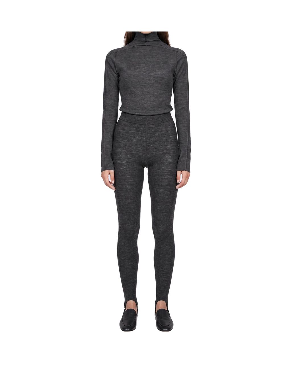 Soeur Black Stirrup-Cuff Leggings