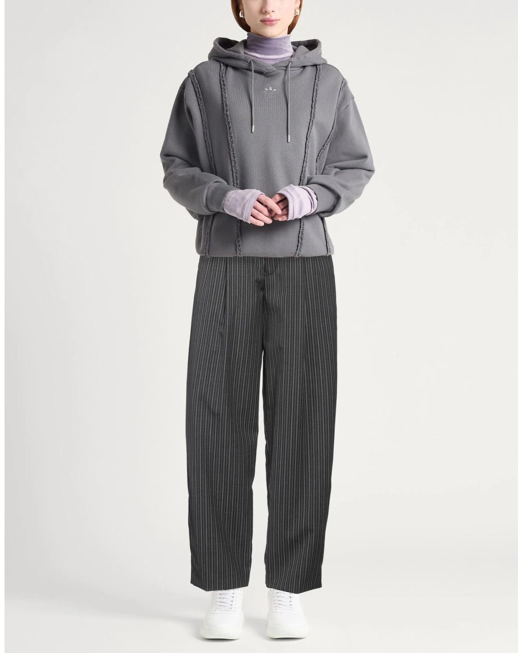 Marni Gray Striped Loose Straight-Leg Pants