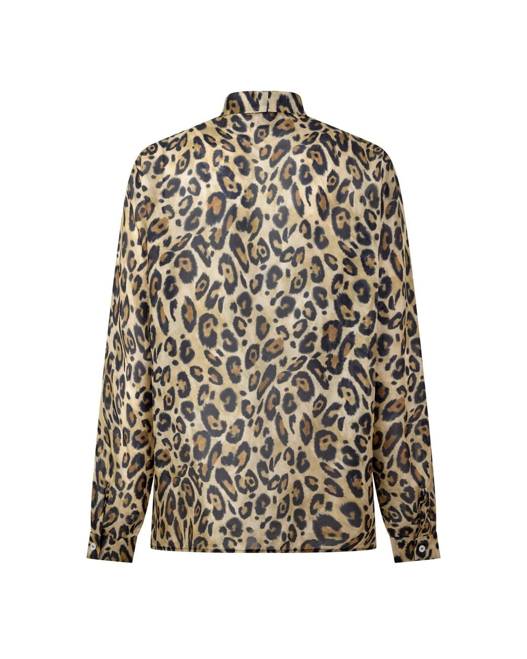 Marella Multicolor Long-Sleeve Blouse With Animal Print And Bow Detail