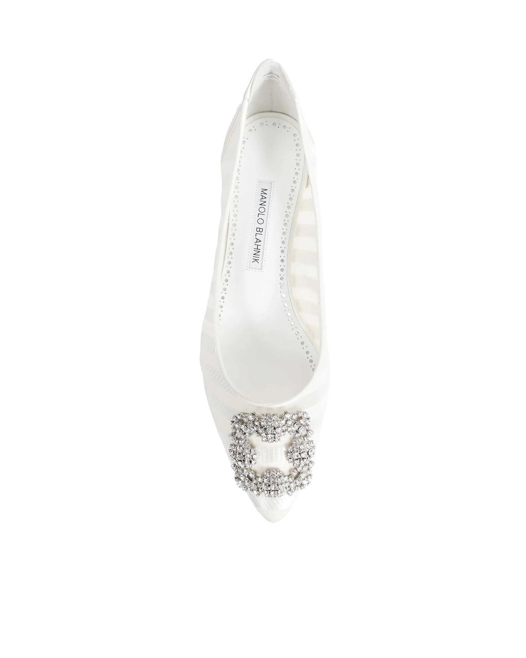 Manolo Blahnik White Pointed-Toe High Heels