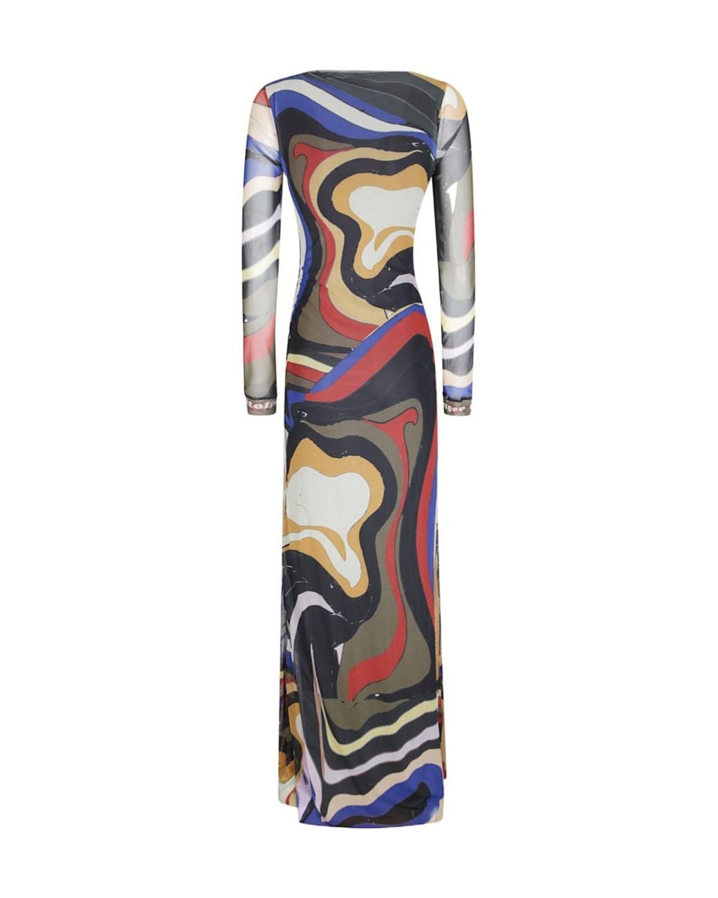 OTTOLINGER White Printed Mesh Maxi Dress