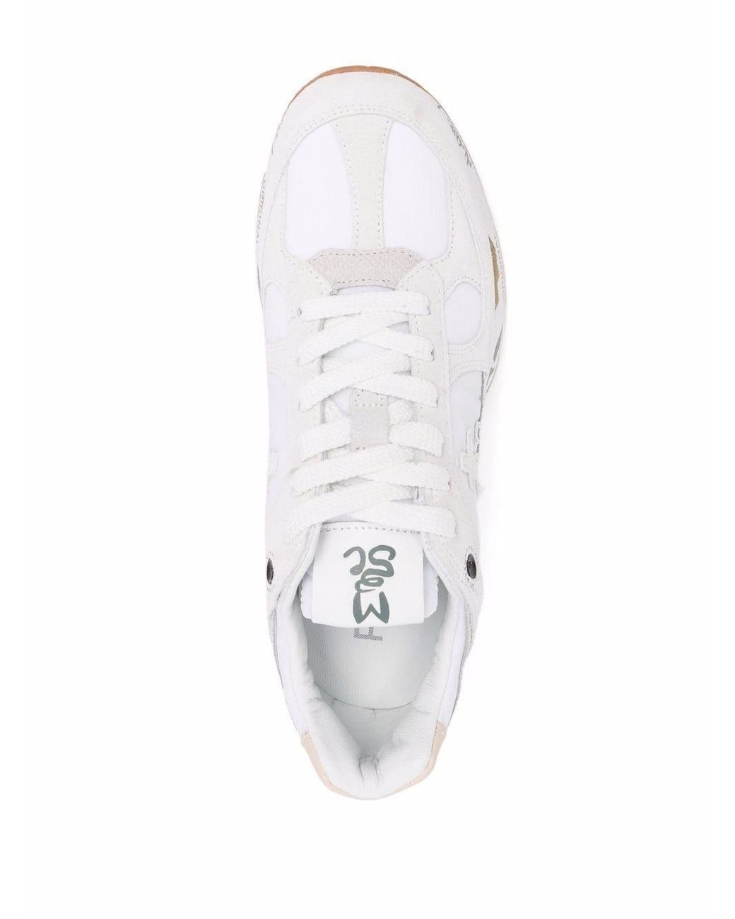 Premiata White Logo Sports Shoes