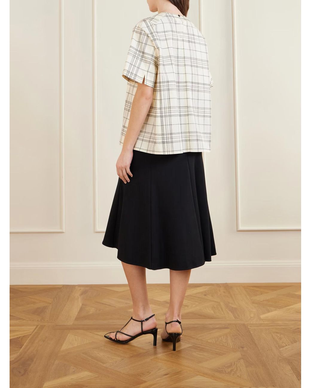 Jil Sander White Plaid T-Shirt