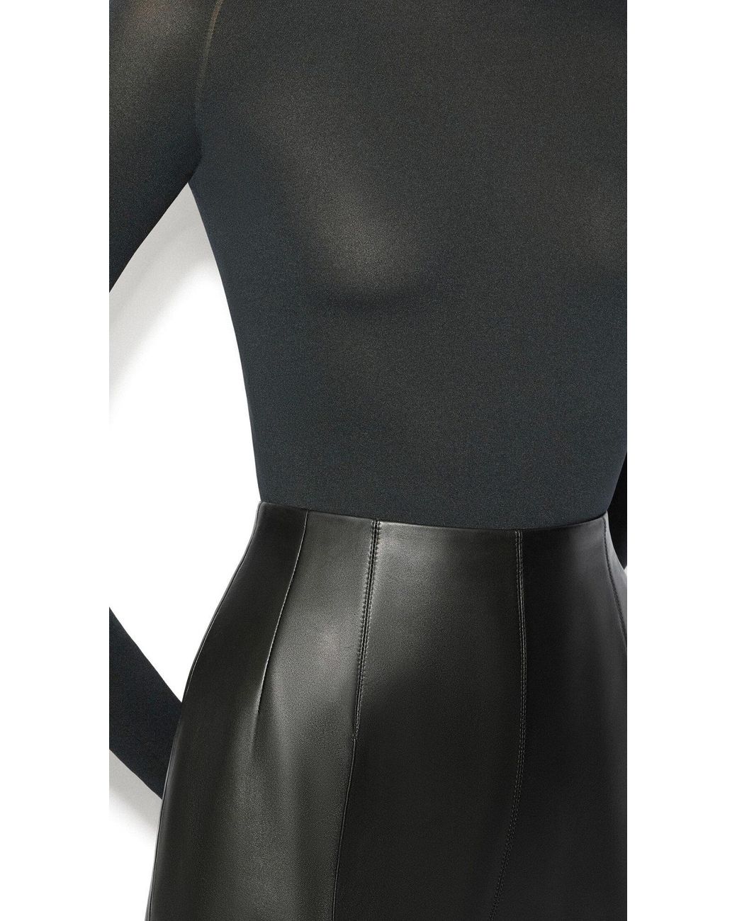 Alaïa Black Tapered Lambskin Pants