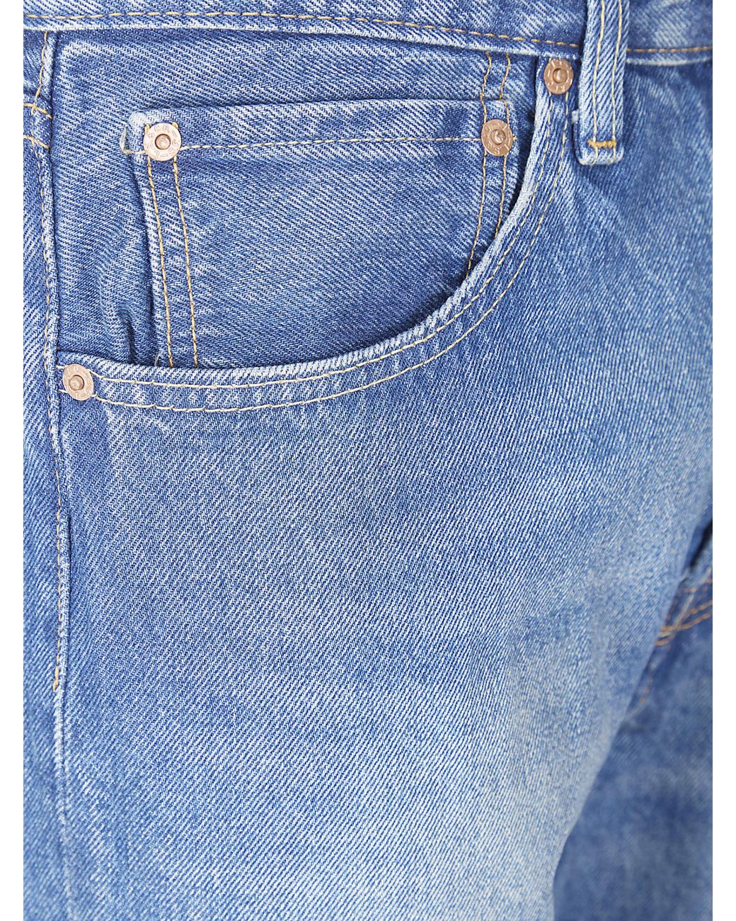 Levi's Blue 501 Logo Patch Loose-Fit Jeans for men