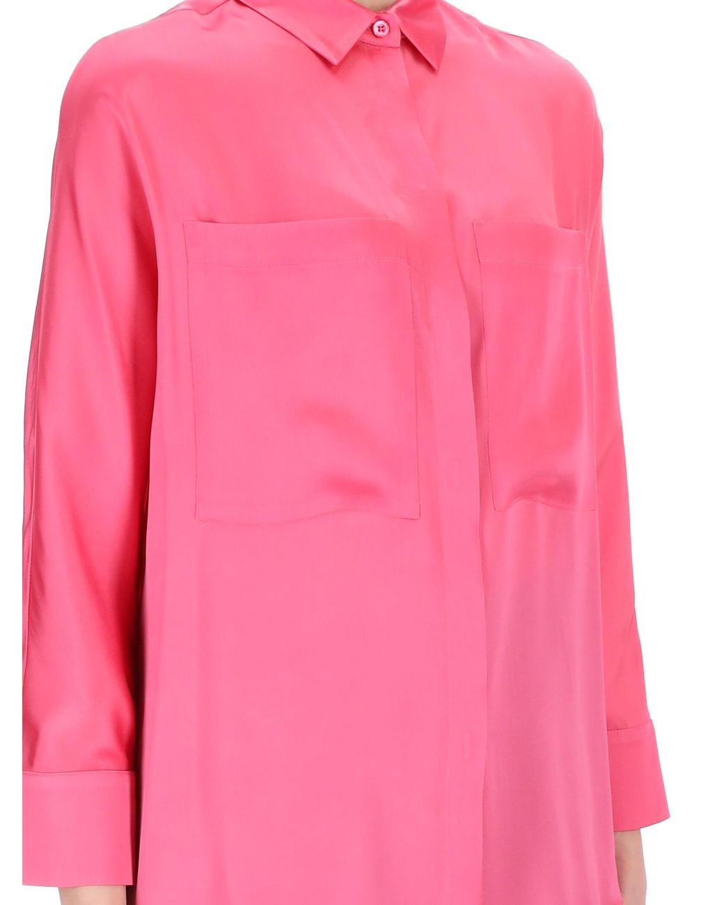 Semicouture Pink Oversized Pocket Shirt