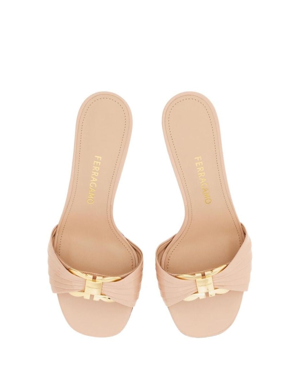 Ferragamo Natural Gancini Ornament Slide