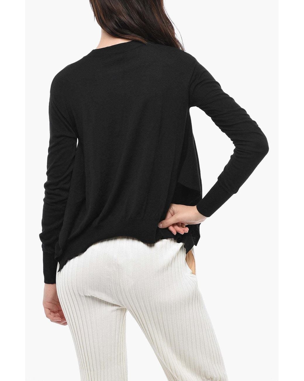 Stella McCartney Black Oversized Crewneck Sweater