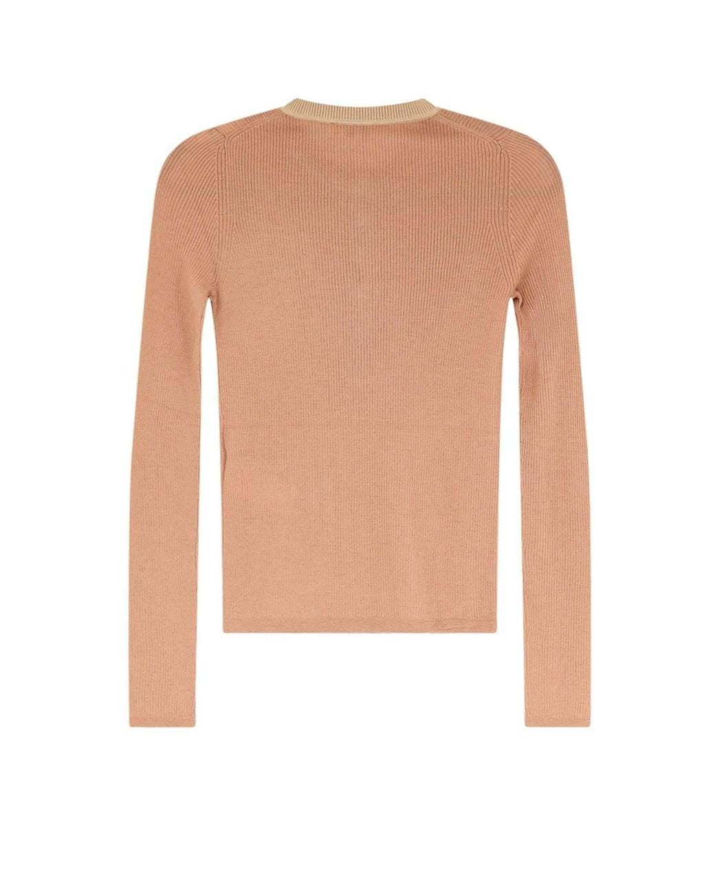 Chloé Multicolor Chloé Mp20 Ribbed Henley Knitted Top