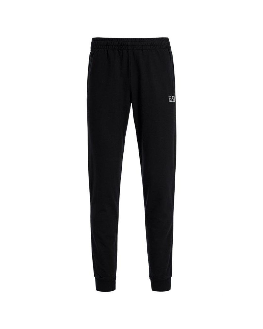 EA7 Black Logo Printed Tracksuit for men
