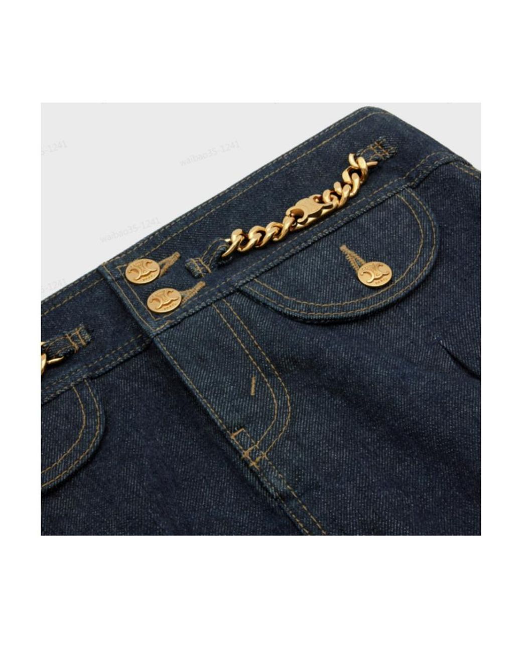 Céline Blue Mini Skirt