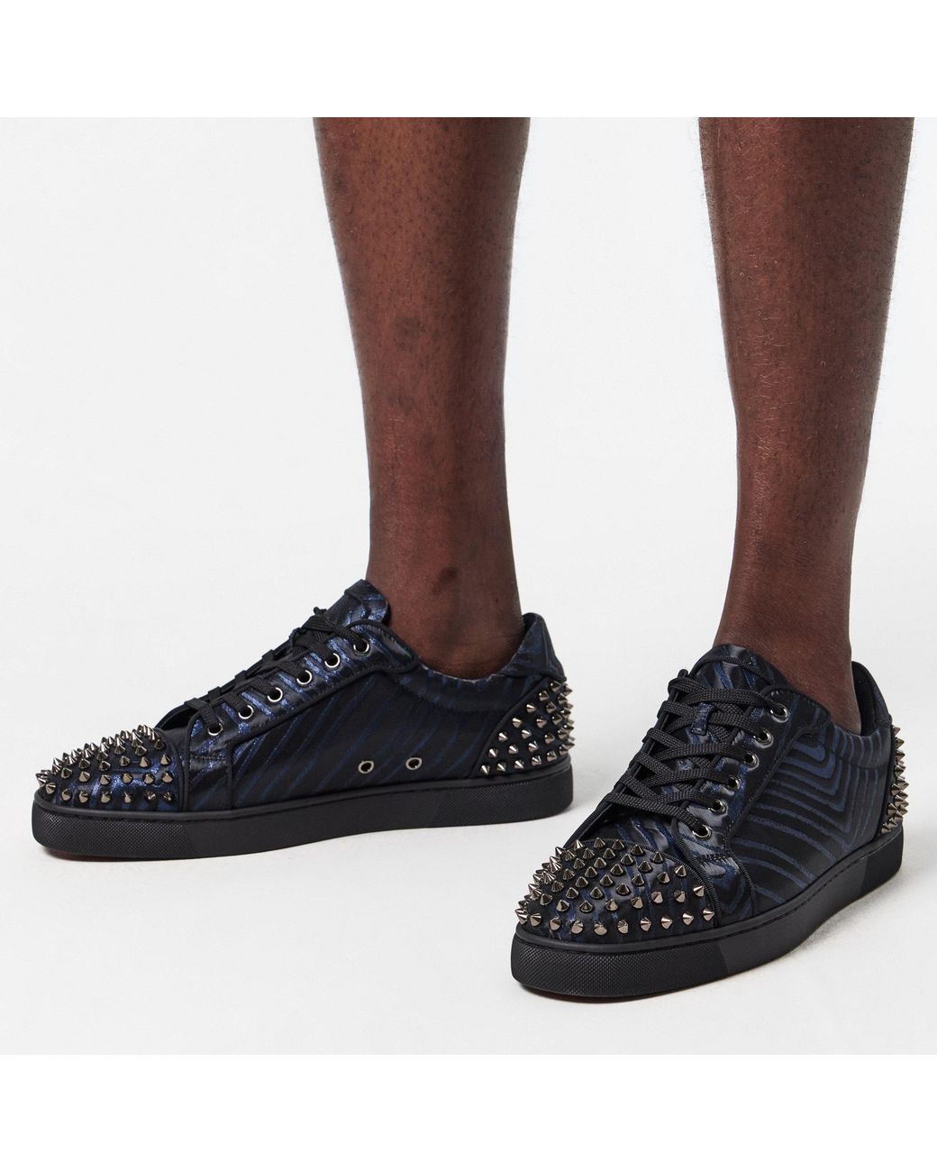 Christian Louboutin Blue Rivet Decorated Casual Shoes for men