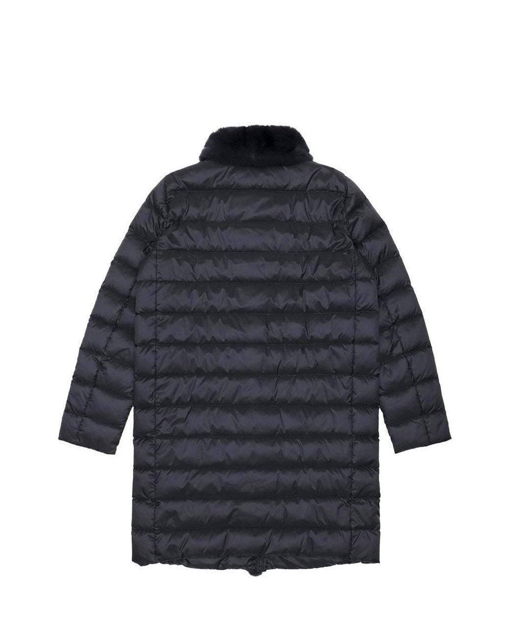 Weekend by Maxmara Blue Logo Quilted Down Jacket