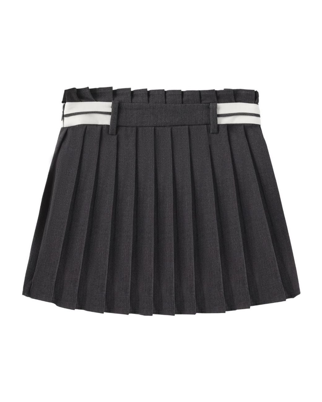 Marissa Chiara Black Logo Pleated Skirt