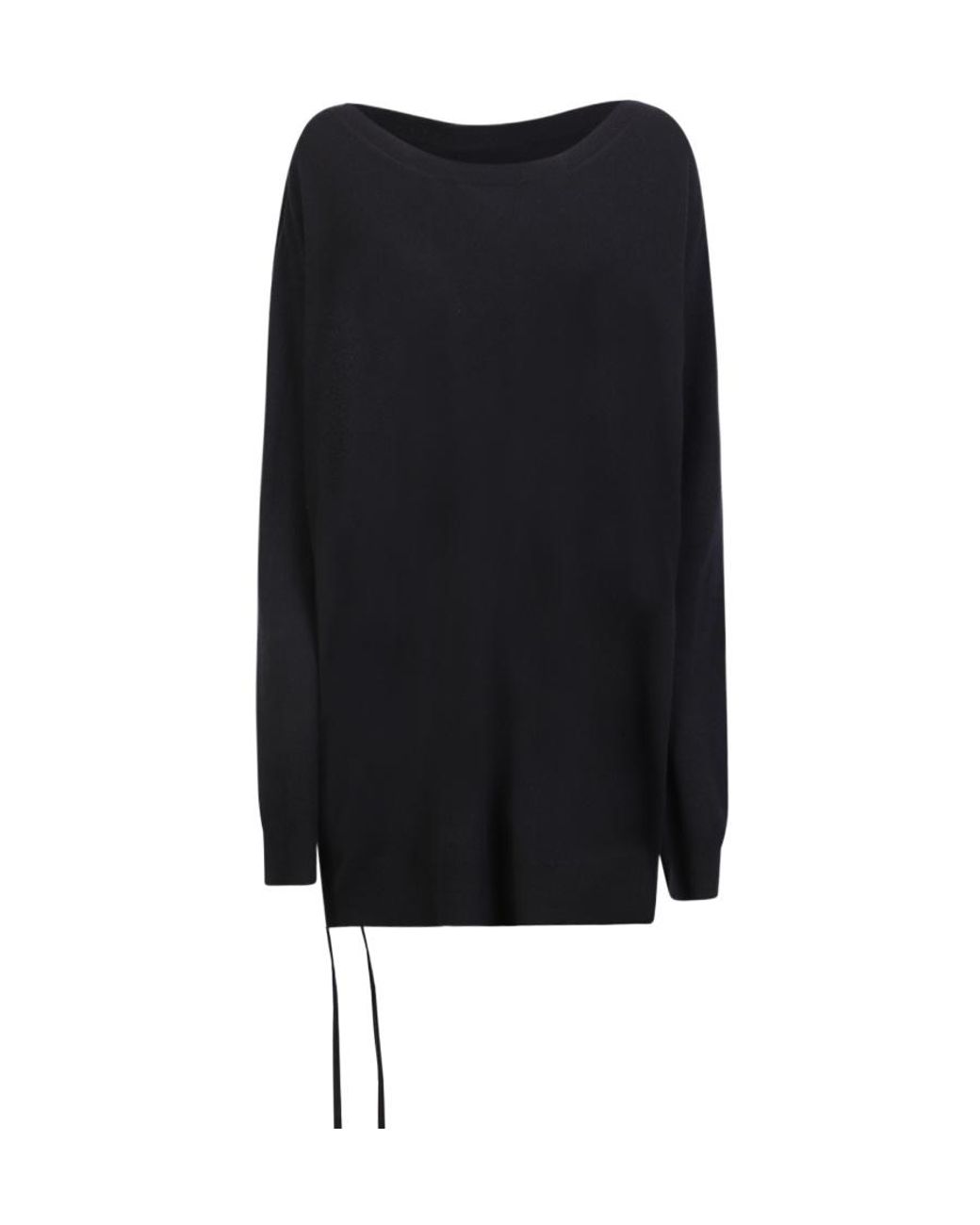 Ann Demeulemeester Black Round Neck Sweater