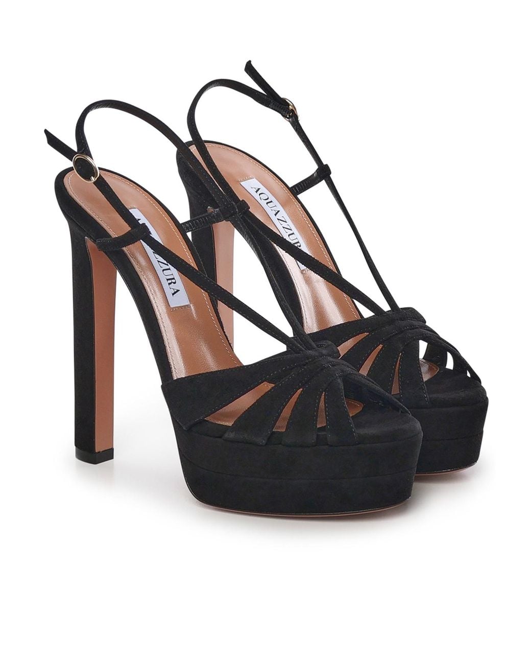 Aquazzura Black Aime Suede Sandals