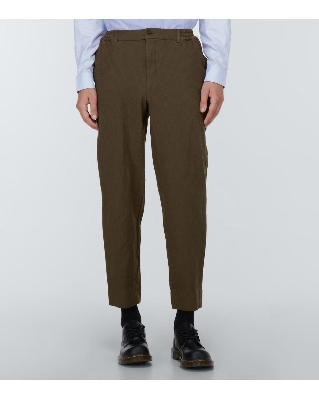 Comme des Garçons Green Casual Pants With Belt Loops for men