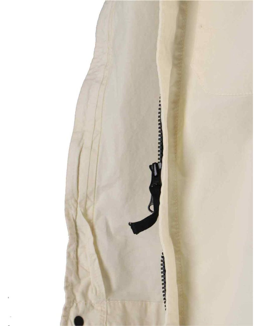 Stone Island White Compass Badge Overshirt for men