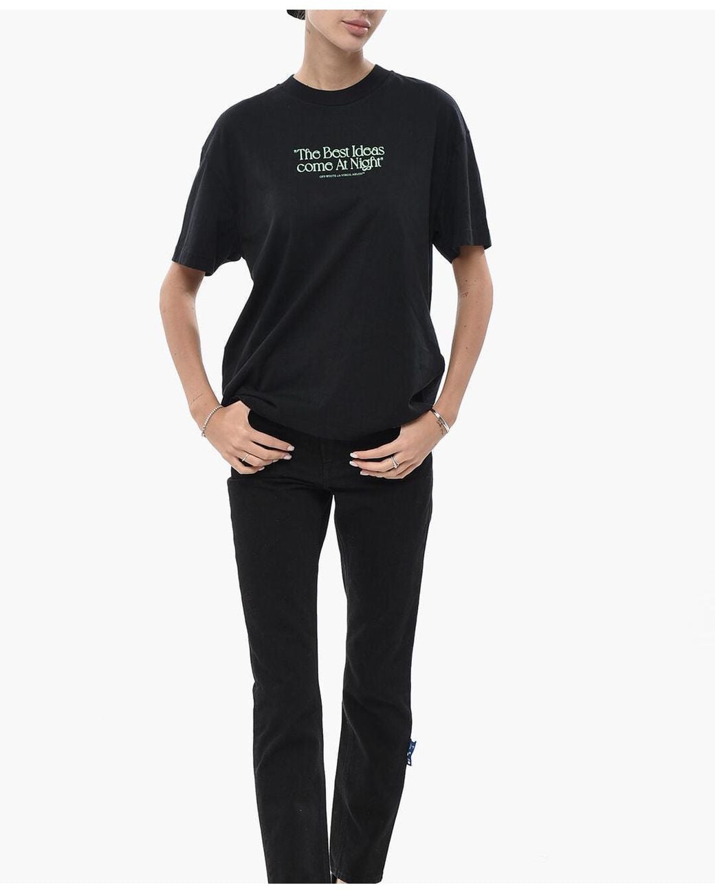 Off-White c/o Virgil Abloh Black Slogan-Print Short-Sleeve T-Shirt