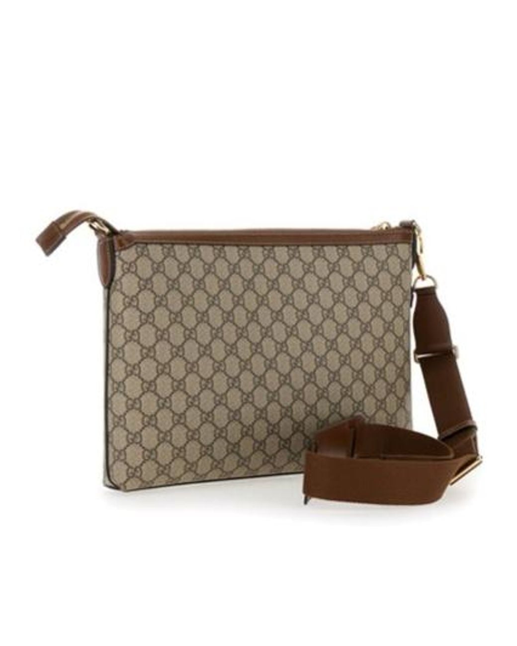 Gucci Gray And Ebony Pouch With Gg Patch for men