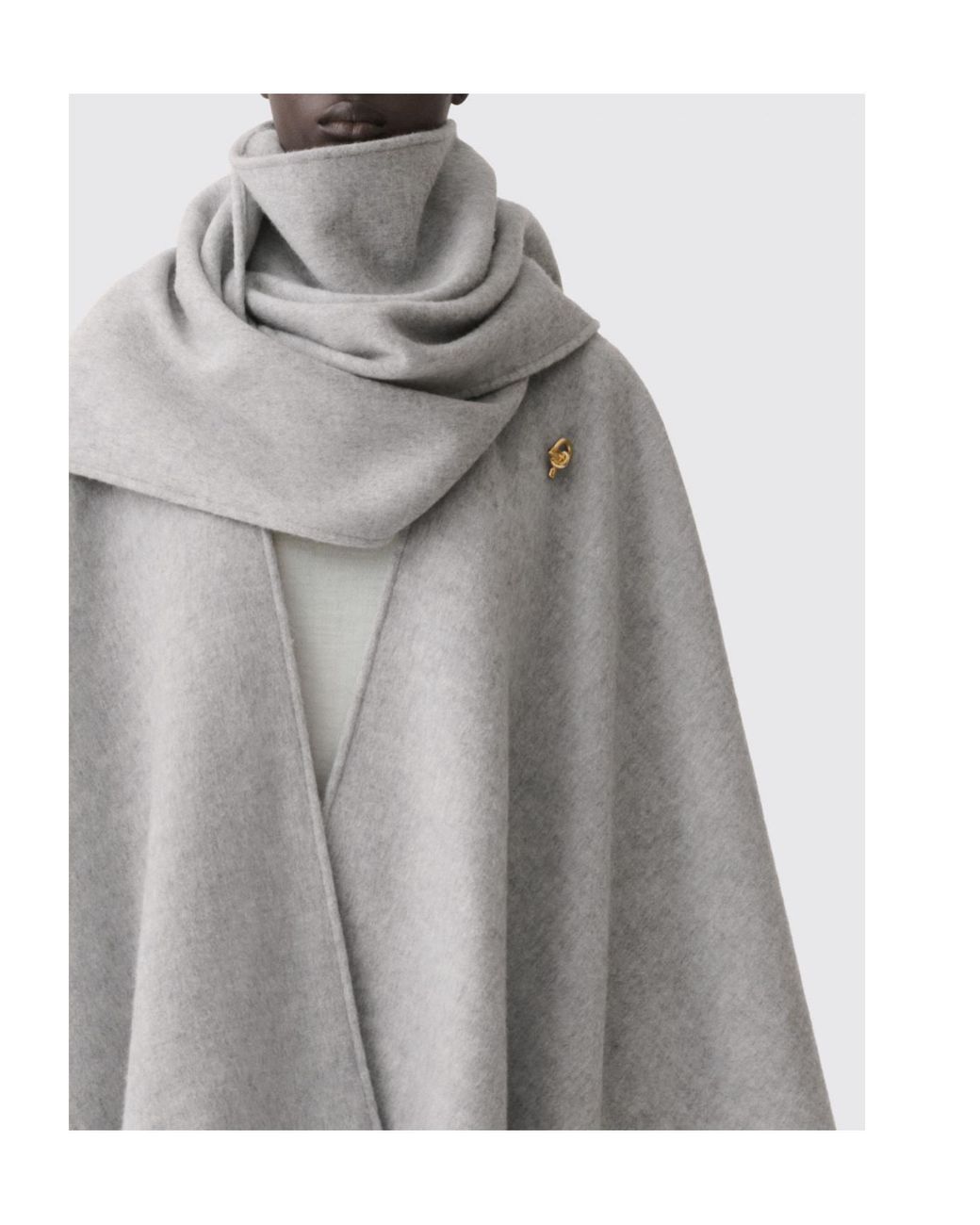 Fabiana Filippi Gray Draped Shawl