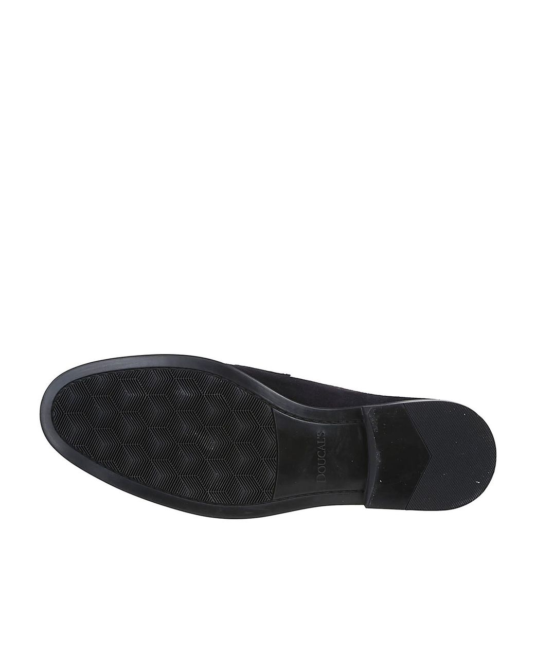Doucal's Black Round Toe Loafers for men