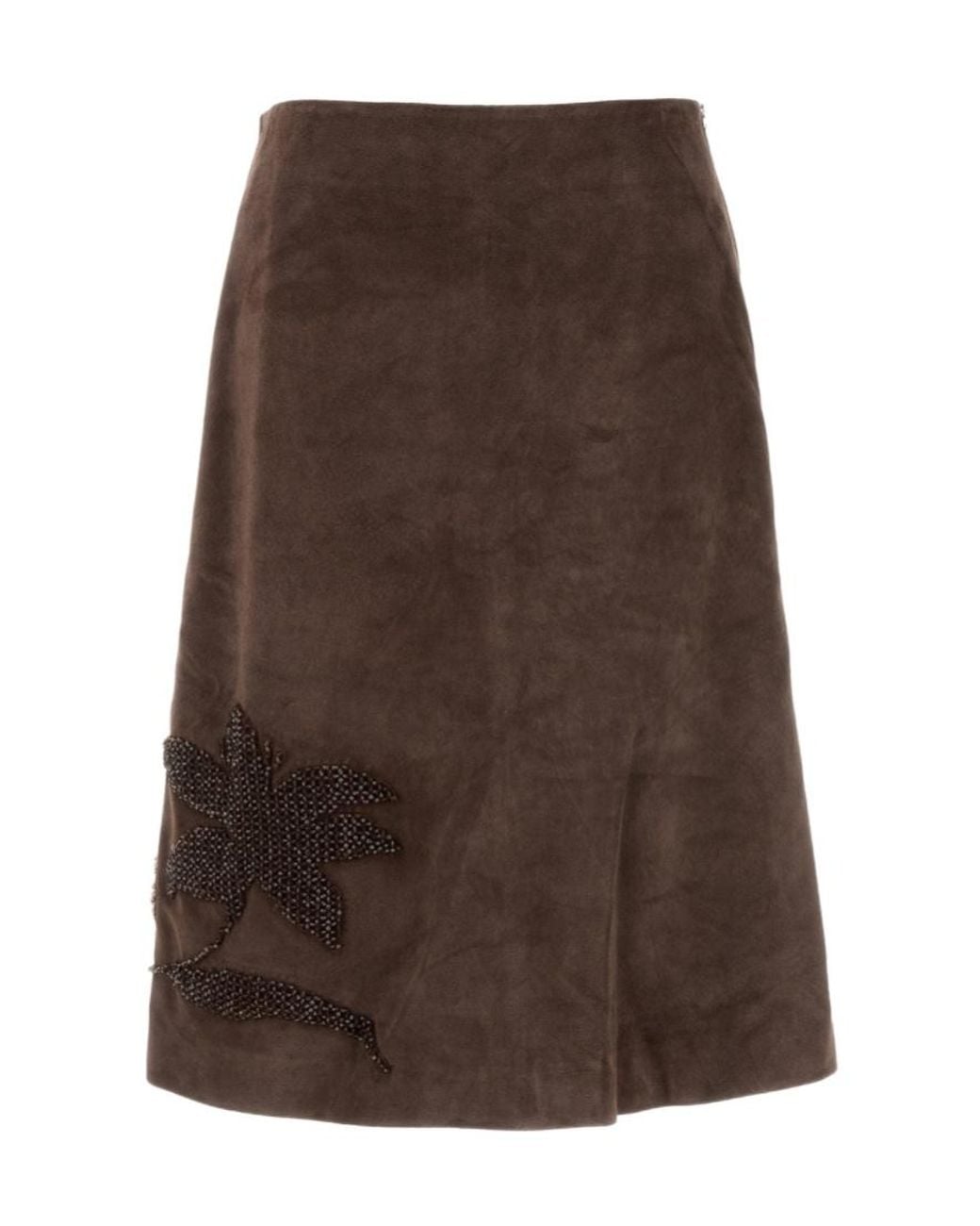 16Arlington Brown Dafne Midi Skirt