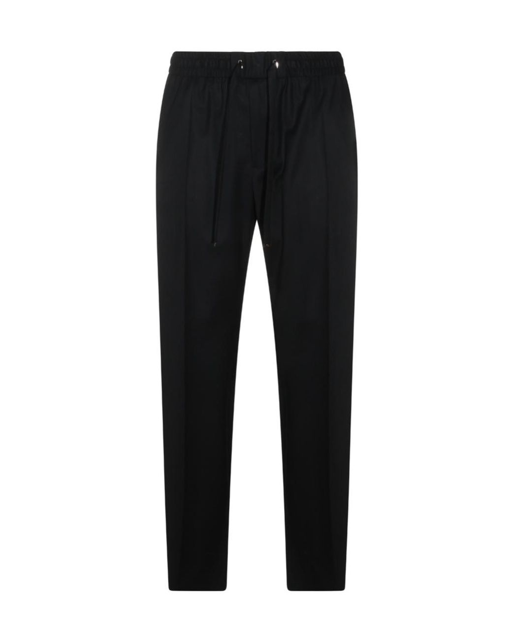 Dolce & Gabbana Black Drawstring Flannel Jogging Trousers for men