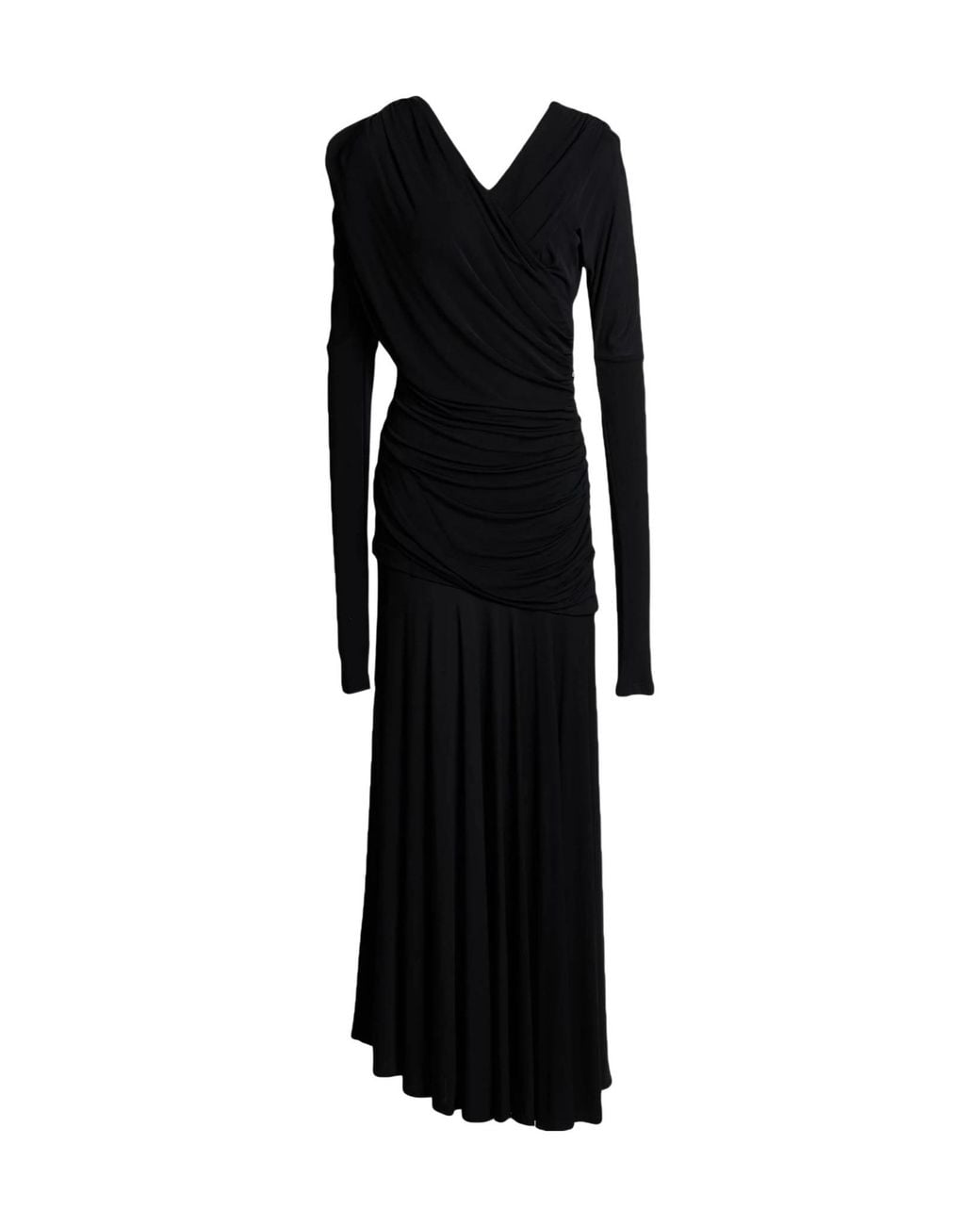 Ganni Black Maxi Dress Viscose
