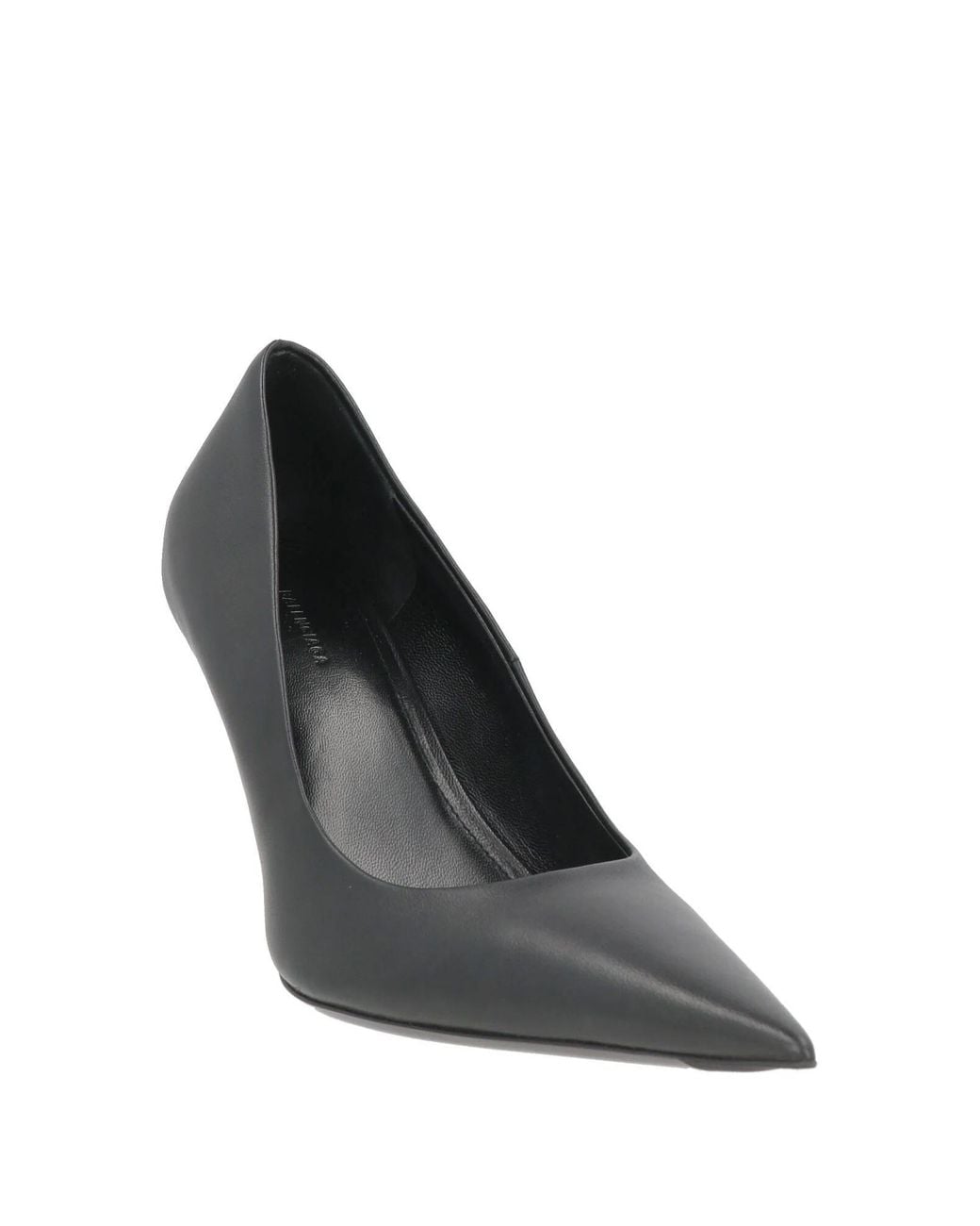 Balenciaga Gray Minimalist Leather Stiletto Heels