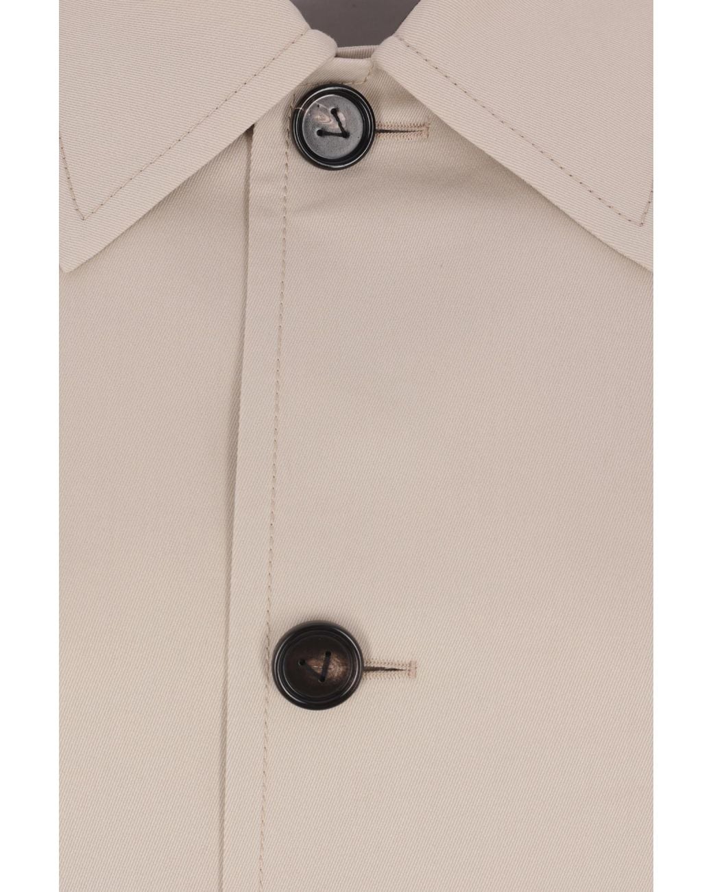 Bottega Veneta White Buttoned Loose Fit Coat