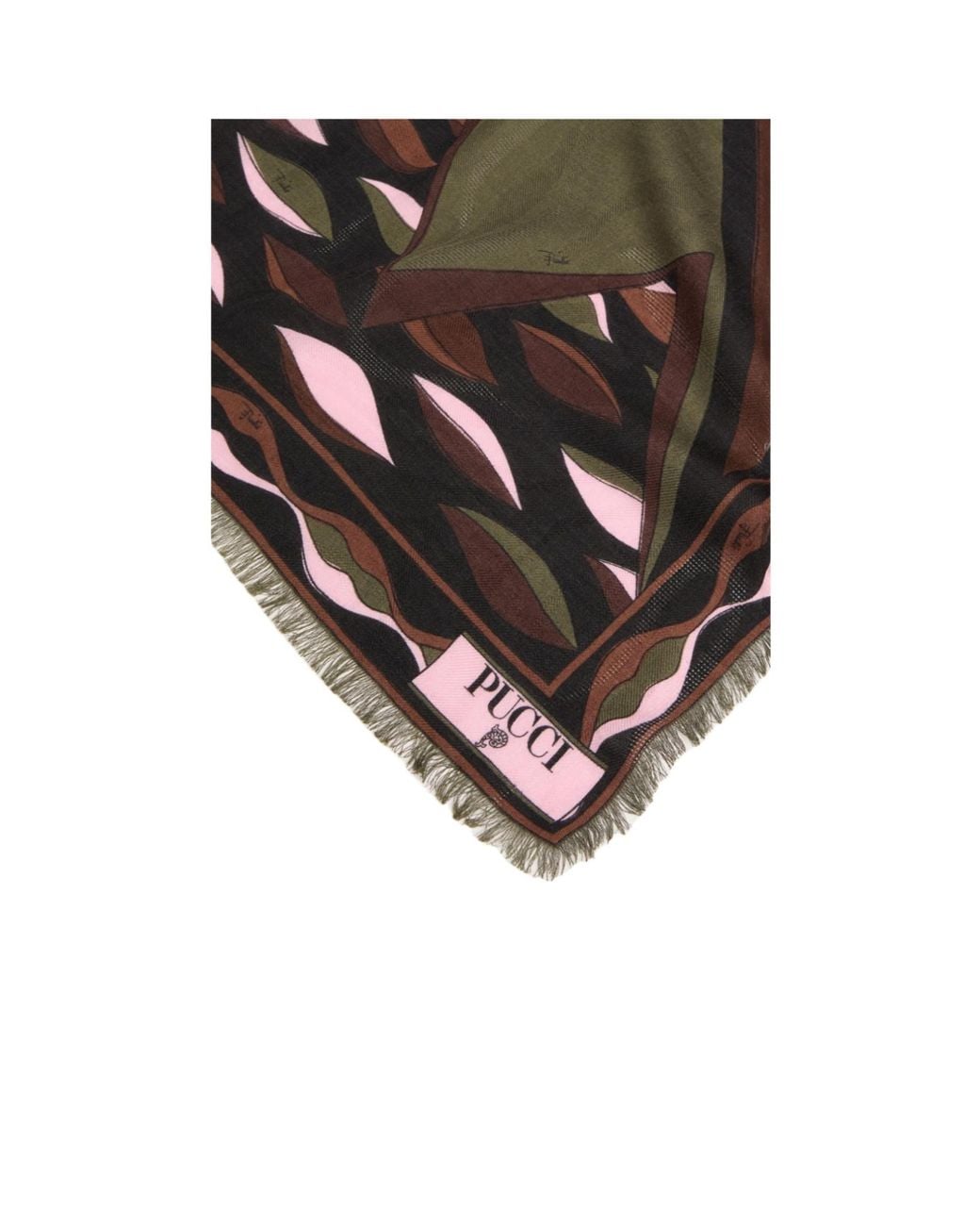 Emilio Pucci Brown Pucci Dune Print Pashmina