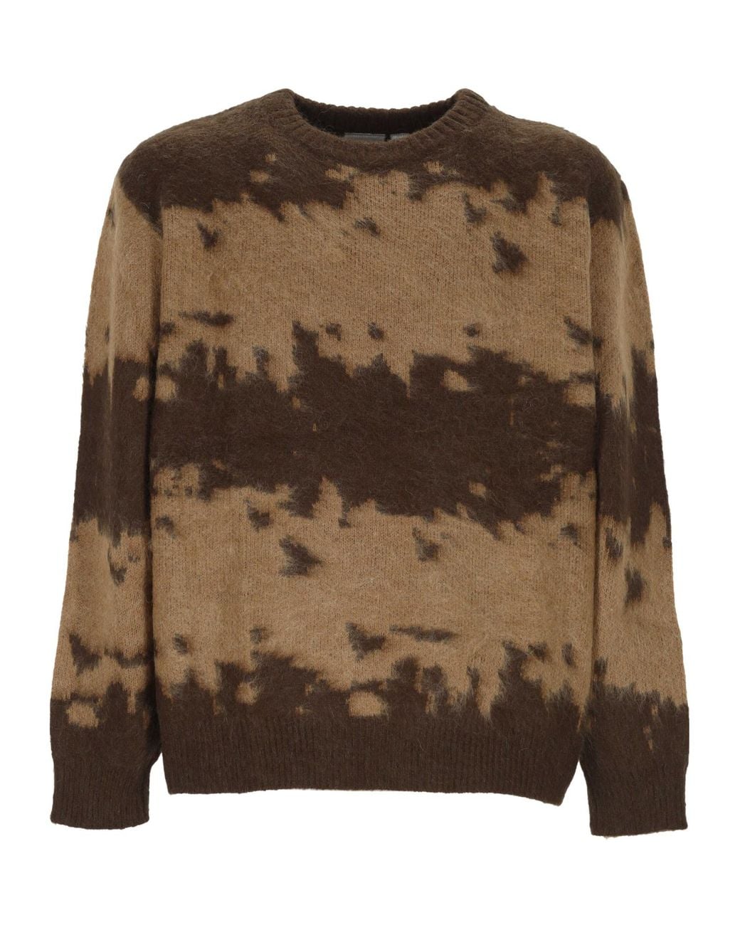 Gramicci Brown Splatter-Print Crew-Neck Sweater for men