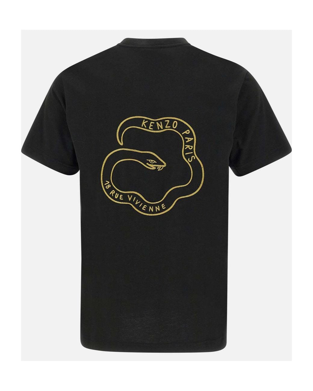 KENZO Black Year Of The Snake Embroidered T-Shirt for men