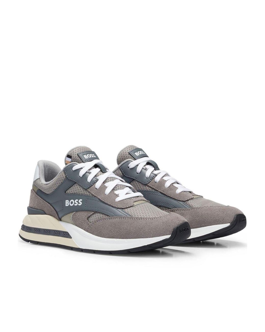 Boss Gray Casual Sneakers for men