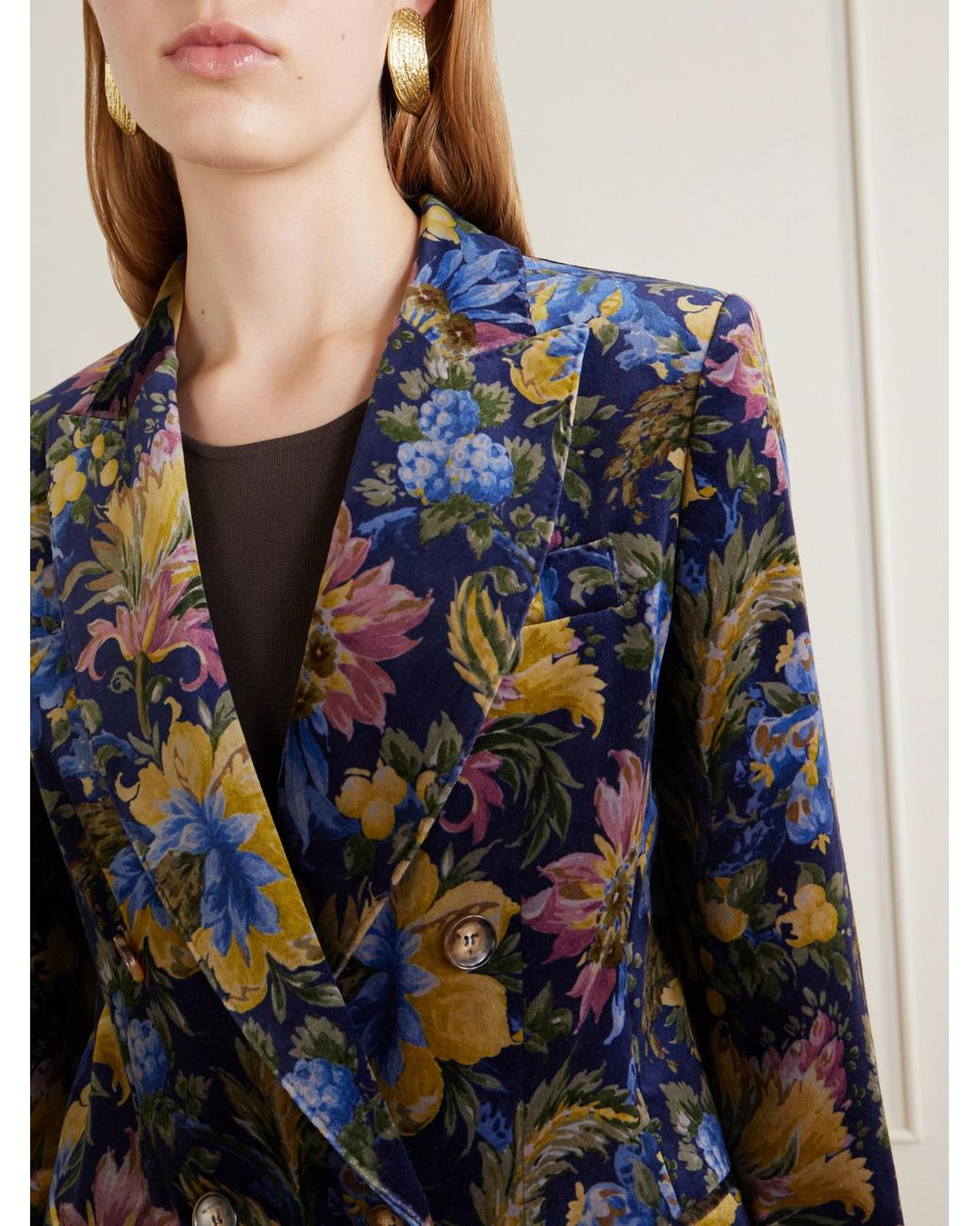Etro Blue Printed Blazer